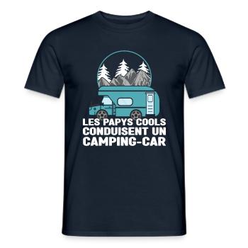 Cool Grandpas Drive Motor Home Camper Camping - Men's T-Shirt - navy - Front - AI Model Male 178 light (178cm)