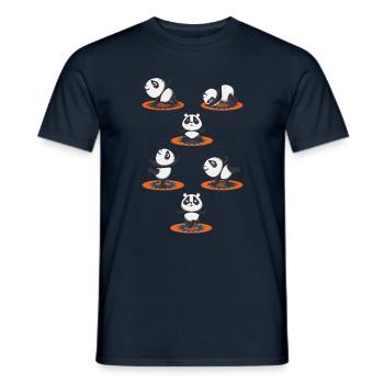 Zen Namaste Animal Meditation Cute Panda Yoga - Männer T-Shirt - Navy - Vorne - AI Model Male 178 light (178cm)