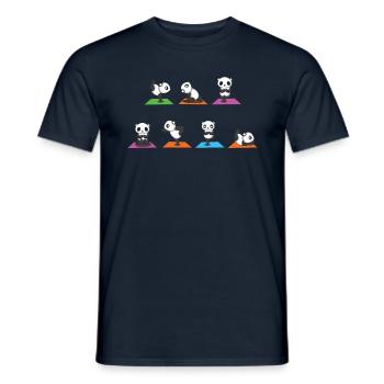 Zen Namaste Animal Meditation Kawaii Panda Yoga - Männer T-Shirt - Navy - Vorne - AI Model Male 178 light (178cm)