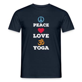 Relax Yoga Time Mandala Meditate Love Yoga - Männer T-Shirt - Navy - Vorne - AI Model Male 178 light (178cm)