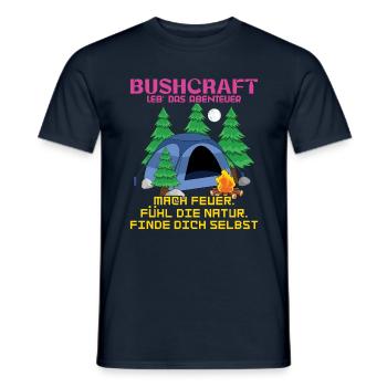 Adventure Nature Feel Camp Camper Camping - Men's T-Shirt - navy - Front - AI Model Male 178 light (178cm)