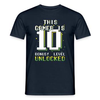 This Gamer Video Game Lover Gamer Age 10 - Männer T-Shirt - Navy - Vorne - AI Model Male 178 light (178cm)