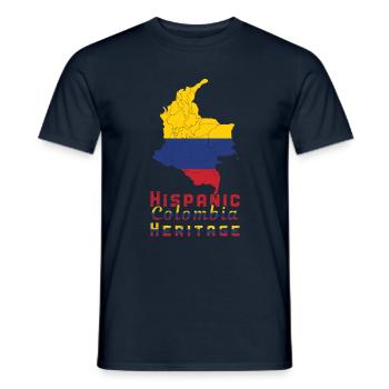 Mois du patrimoine hispanique colombien de Colombie - T-shirt homme - marine - Devant - AI Model Male 178 light (178cm)