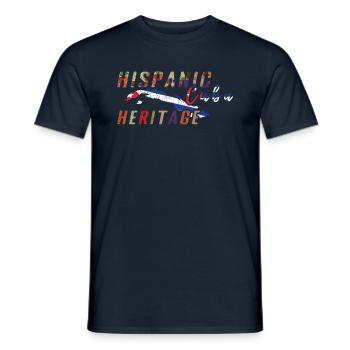 Cuban Cuba Flag Hispanic Heritage Month - Men's T-Shirt - navy - Front - AI Model Male 178 light (178cm)