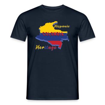 Colombia Hispanic Heritage Month - Männer T-Shirt - Navy - Vorne - AI Model Male 178 light (178cm)
