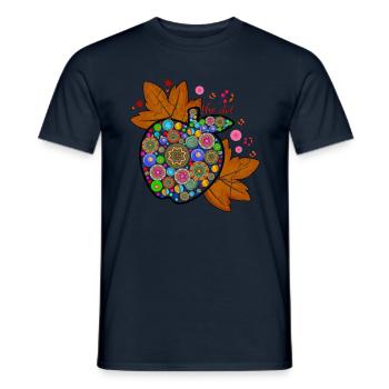 Apple Fruit Art Colorful International Dot Day - Men's T-Shirt - navy - Front - AI Model Male 178 light (178cm)