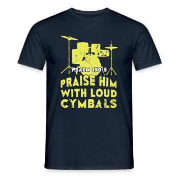 Lord God Jesus Praise With Loud Cymbals Christian - Männer T-Shirt - Navy - Vorne - AI Model Male 178 light (178cm)