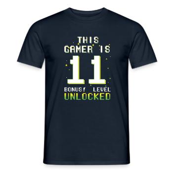 This Gamer Video Game Lover Gamer Age 11 - Männer T-Shirt - Navy - Vorne - AI Model Male 178 light (178cm)