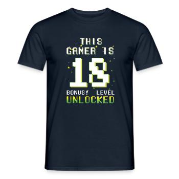 This Gamer Video Game Lover Gamer Age 18 - Männer T-Shirt - Navy - Vorne - AI Model Male 178 light (178cm)