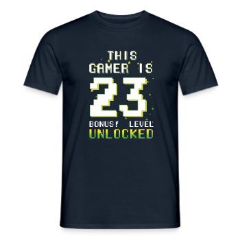 This Gamer Video Game Lover Gamer Age 23 - Männer T-Shirt - Navy - Vorne - AI Model Male 178 light (178cm)