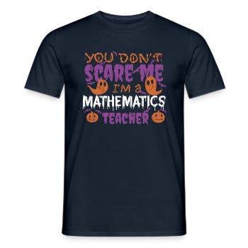 Ghost Pumpkin Mathematics Teacher Halloween - Men's T-Shirt - navy - Front - AI Model Male 178 light (178cm)