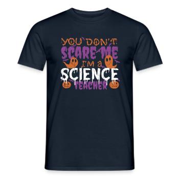 Ghost Pumpkin Science Teacher Halloween - Men's T-Shirt - navy - Front - AI Model Male 178 light (178cm)