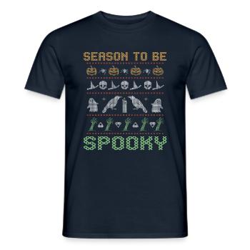 Stitch Pattern Horror Creatures Spooky Halloween - Men's T-Shirt - navy - Front - AI Model Male 178 light (178cm)