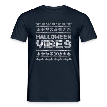 Stitch Pattern Funny Creatures Vibes Halloween - Men's T-Shirt - navy - Front - AI Model Male 178 light (178cm)