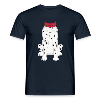 Funny Animal Dog Dalmatian Costume For Halloween - Men's T-Shirt - navy - Front - AI Model Male 178 light (178cm)