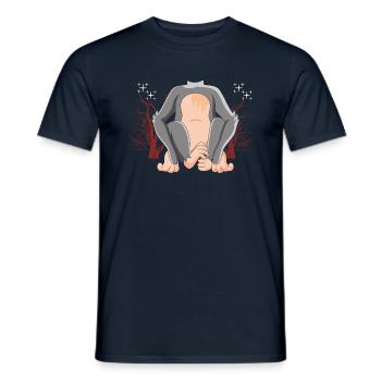 Drôle de costume de singe d’arbre animal pour Halloween - T-shirt homme - marine - Devant - AI Model Male 178 light (178cm)