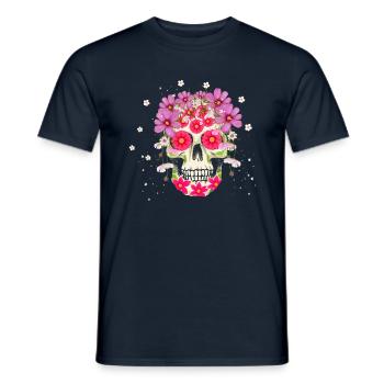 Muertos Day Skeleton Horror Scary Halloween - Männer T-Shirt - Navy - Vorne - AI Model Male 178 light (178cm)