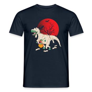 Dinosaur Horror Scary Halloween - Men's T-Shirt - navy - Front - AI Model Male 178 light (178cm)