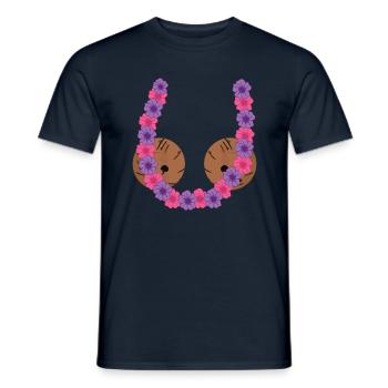Funny Hawaiian Costume For Halloween - Männer T-Shirt - Navy - Vorne - AI Model Male 178 light (178cm)