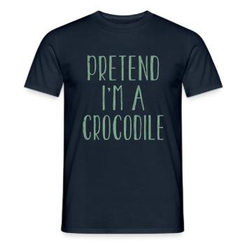 Drôle de faire semblant d’être un costume de crocodile pour Halloween - T-shirt homme - marine - Devant - AI Model Male 178 light (178cm)