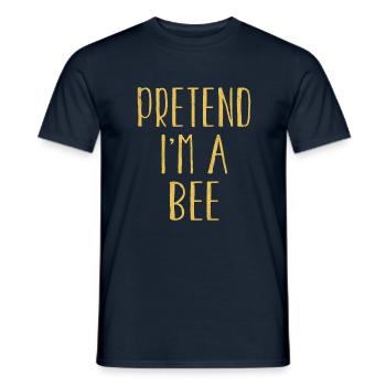 Funny Pretend I'm Bee Costume For Halloween - Men's T-Shirt - navy - Front - AI Model Male 178 light (178cm)