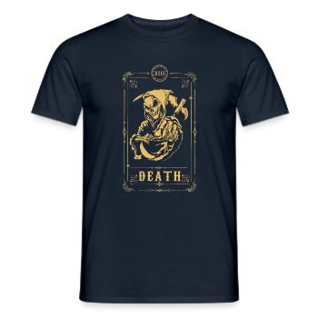 Scythe Skeleton Tarot Card Halloween - Männer T-Shirt - Navy - Vorne - AI Model Male 178 light (178cm)