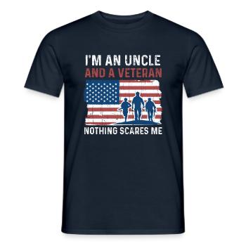 Uncle Nothing Scares American Proud Veterans Day - Männer T-Shirt - Navy - Vorne - AI Model Male 178 light (178cm)