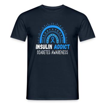 Blue November Insulin Diabetes Awareness Month - Männer T-Shirt - Navy - Vorne - AI Model Male 178 light (178cm)
