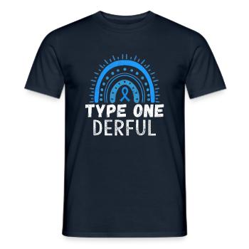 Novembre bleu Mois de sensibilisation au diabète de type 1 - T-shirt homme - marine - Devant - AI Model Male 178 light (178cm)