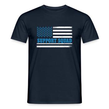 Flag Novembre Soutien Mois de la sensibilisation au diabète - T-shirt homme - marine - Devant - AI Model Male 178 light (178cm)