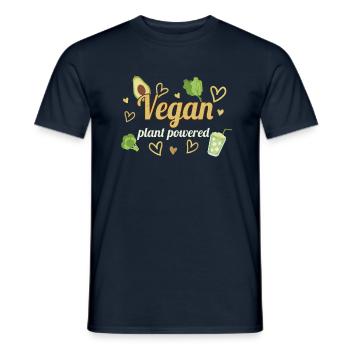 Avocado Heart Vegetable Végétarien Végétalien - T-shirt homme - marine - Devant - AI Model Male 178 light (178cm)