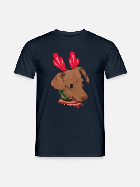 December 2022 Dog Chihuahua Kawaii Cute Christmas - Männer T-Shirt - Navy