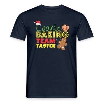 December Cookie Baking Team Love Christmas - Men's T-Shirt - navy - Front - AI Model Male 178 light (178cm)