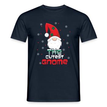 December The Cutest Gnome Love Christmas - Men's T-Shirt - navy - Front - AI Model Male 178 light (178cm)