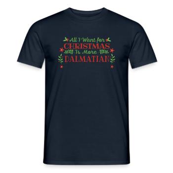 Want For Christmas Dalmatian Pet Dog - Männer T-Shirt - Navy - Vorne - AI Model Male 178 light (178cm)