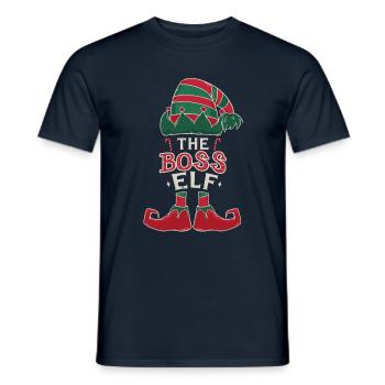 Elf Boss December Love Elf Christmas - Männer T-Shirt - Navy - Vorne - AI Model Male 178 light (178cm)