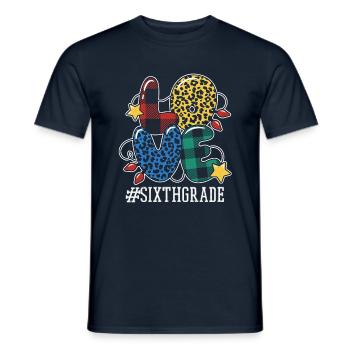 Lehrerin der sechsten Klasse liebt Weihnachten - Männer T-Shirt - Navy - Vorne - AI Model Male 178 light (178cm)