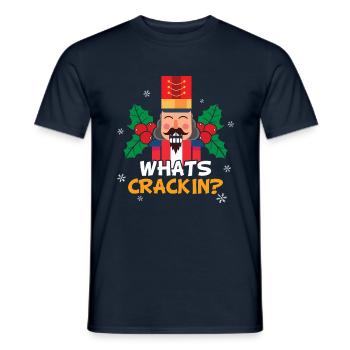 Décembre Noël Noix Cracker Drôle de Noël - T-shirt homme - marine - Devant - AI Model Male 178 light (178cm)
