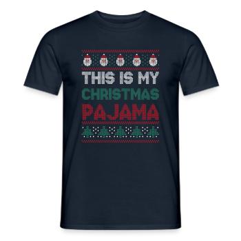 Père Noël moche Vacances de décembre Noël moche - T-shirt homme - marine - Devant - AI Model Male 178 light (178cm)