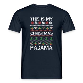 Schnee Hässlich Dezember Urlaub Hässliche Weihnachten - Männer T-Shirt - Navy - Vorne - AI Model Male 178 light (178cm)