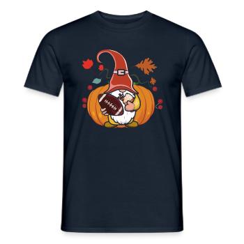 Rugby Gnome Elf Football Fan Thanksgiving - Männer T-Shirt - Navy - Vorne - AI Model Male 178 light (178cm)