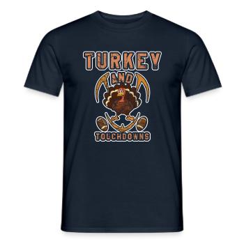 Rugby Turquie Touchdown Football Thanksgiving - T-shirt homme - marine - Devant - AI Model Male 178 light (178cm)
