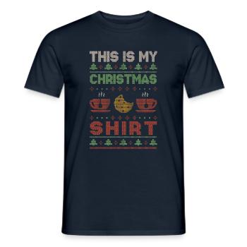 Ugly December Holiday Ugly This My Christmas - Männer T-Shirt - Navy - Vorne - AI Model Male 178 light (178cm)