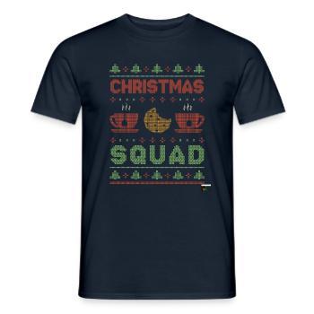 Ugly Happy December Holiday Squad Ugly Christmas - Männer T-Shirt - Navy - Vorne - AI Model Male 178 light (178cm)