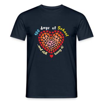 Lehrer Schüler 100. Tag Liebhaber 100 Tage Schule - Männer T-Shirt - Navy - Vorne - AI Model Male 178 light (178cm)