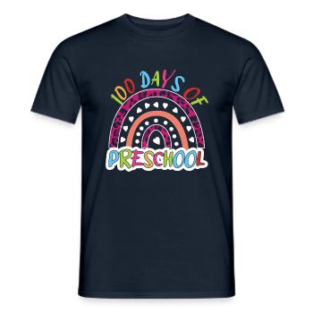 Student 100th Day Preschool Kid 100 Days Of School - Men's T-Shirt - navy - Front - AI Model Male 178 light (178cm)