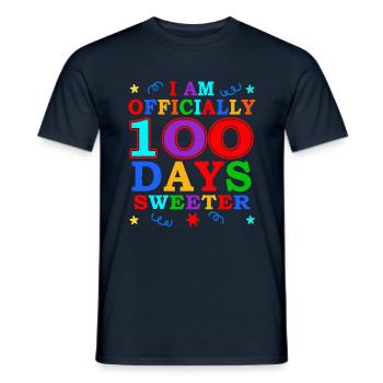 100th Day Sweeter 100 Days Of School - Men's T-Shirt - navy - Front - AI Model Male 178 light (178cm)