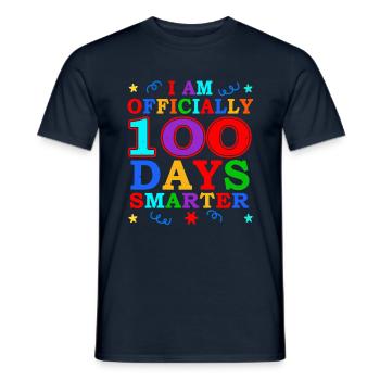 100th Day Smarter 100 Days Of School - Men's T-Shirt - navy - Front - AI Model Male 178 light (178cm)