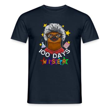 Student 100th Day Wiser 100 Days Of School - Men's T-Shirt - navy - Front - AI Model Male 178 light (178cm)