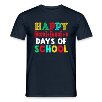 Math Student Happy 100th Day 100 Days Of School - Men's T-Shirt - navy - Front - AI Model Male 178 light (178cm)